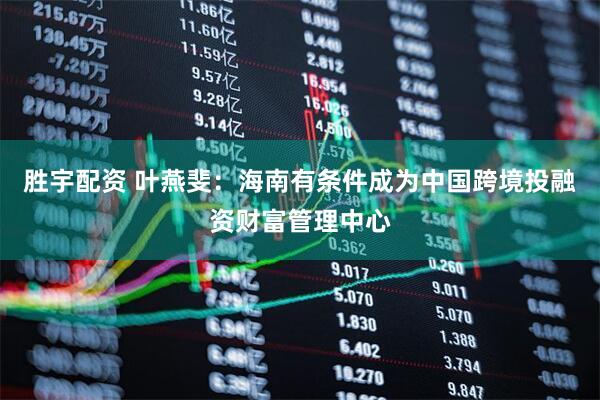 胜宇配资 叶燕斐：海南有条件成为中国跨境投融资财富管理中心